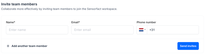 Add Team Member - Online Platform